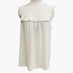 White sleeveless Masion Jules Blouse. Size XXL NWT